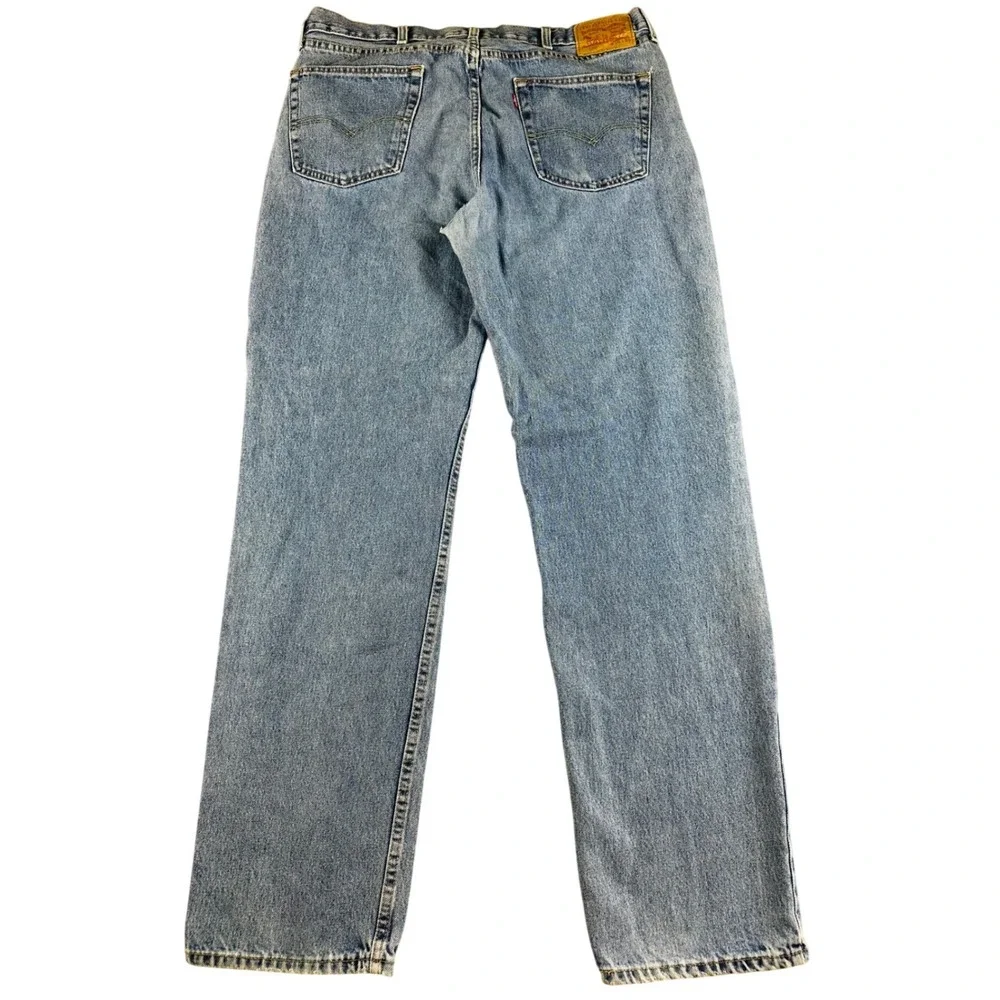 Levi's 550‎ Jeans Mens W38 L36 Relaxed Fit Light Wash Blue Denim 100% Cotton